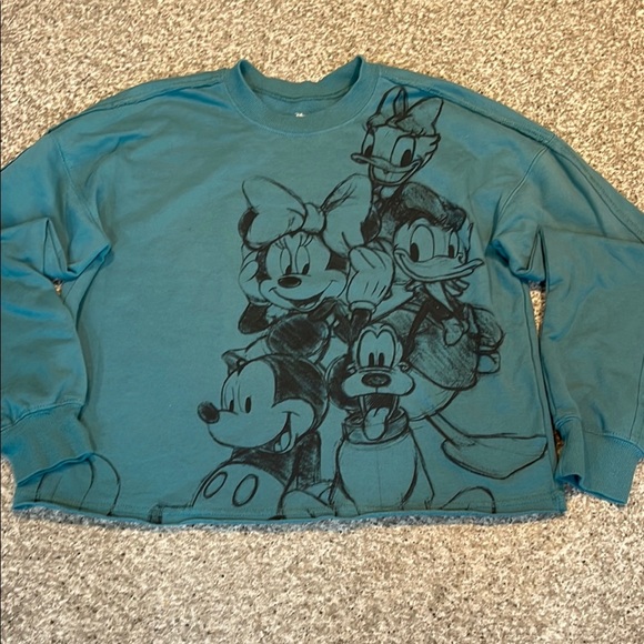 Adorable Disney Graphic Drawing semi cropped Sweatshirt - Picture 1 of 3